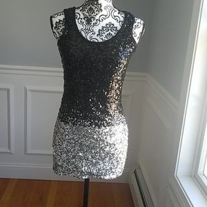 Belldini Small Sequin Long Tank Top